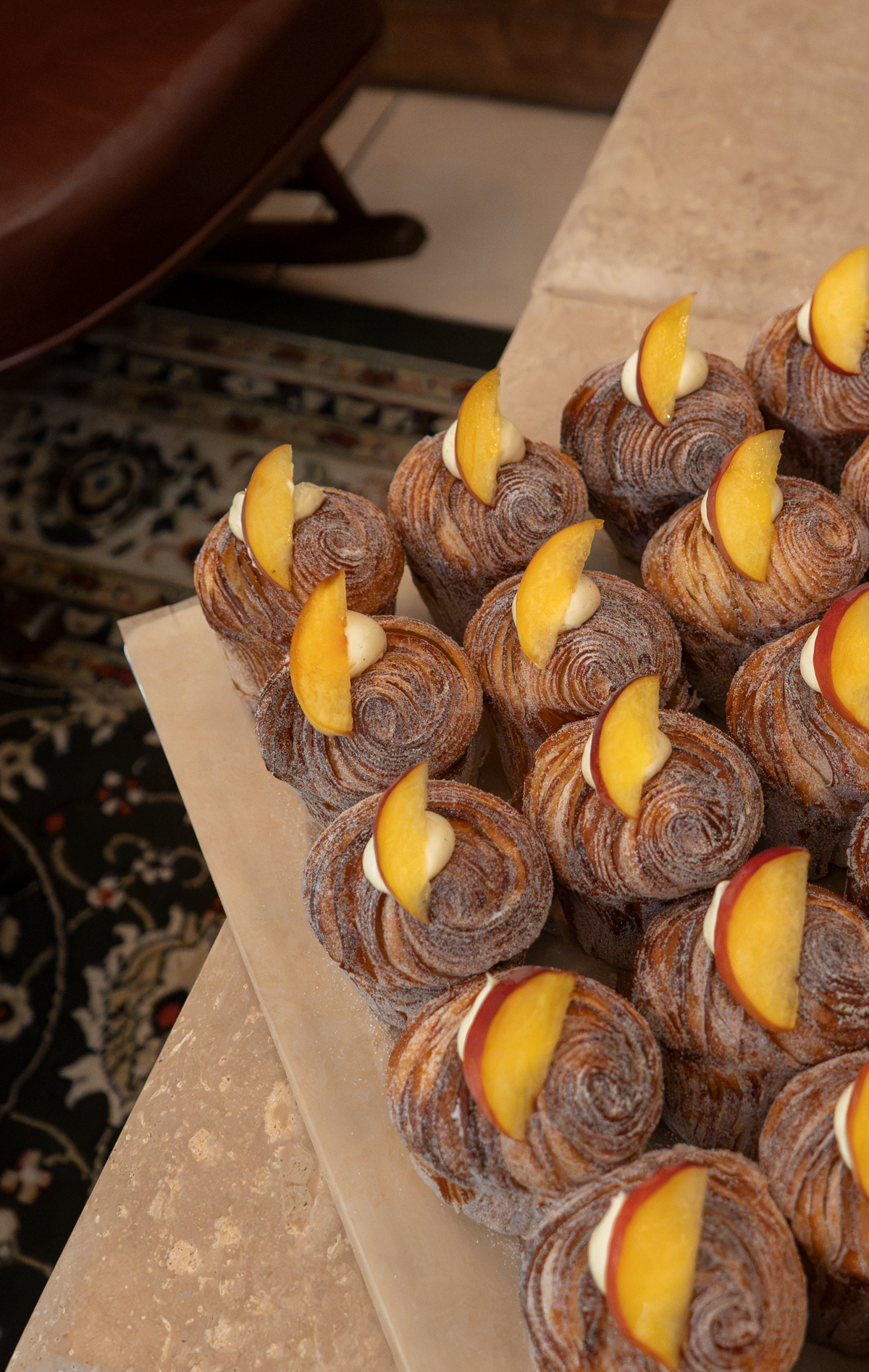 Peach Cruffin